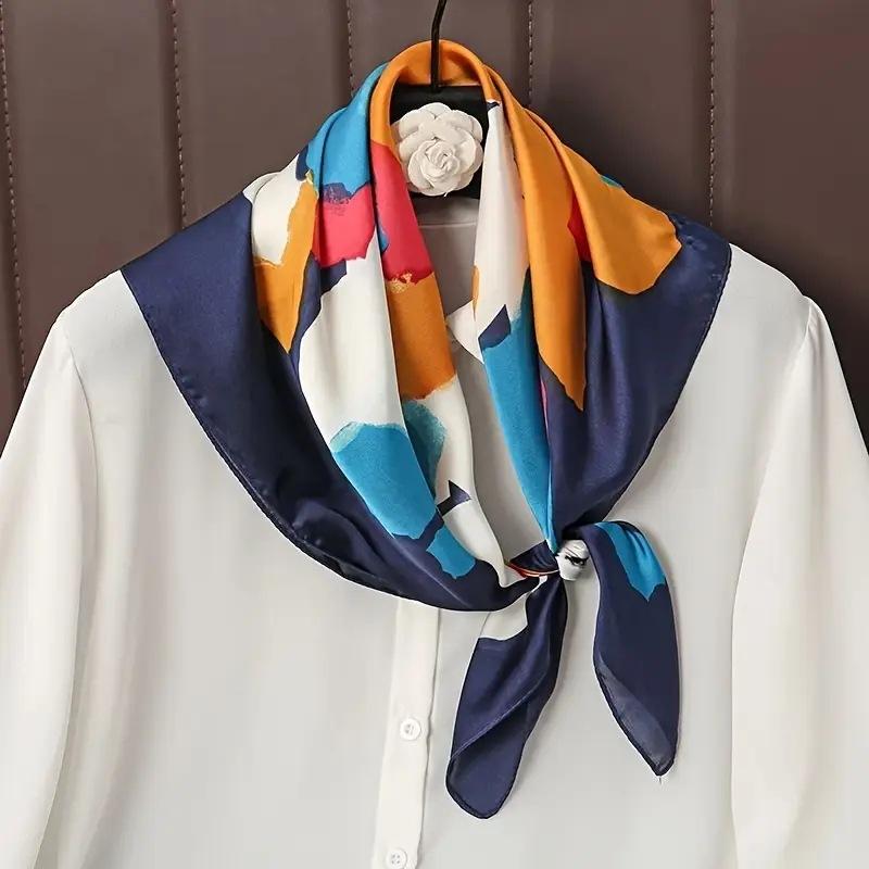 Women Bags Green - 70*70cm Grün-Brauner Schal für Damen, Simulierte
