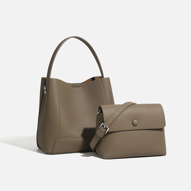Hobo Bag Slouchy - Damen Olivgrün Khaki Echtleder Hobo-Tasche Große