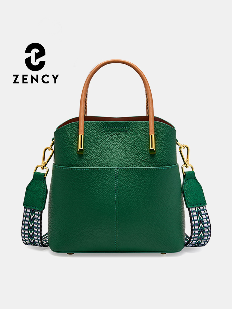 Women Bags Green - Zency Echtleder, hochwertige Beuteltasche für Damen,