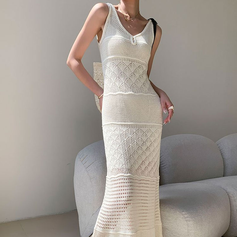Women X Bags - Weibliche Kleidung schlank aushöhlen Sommerkleid ärmellose
