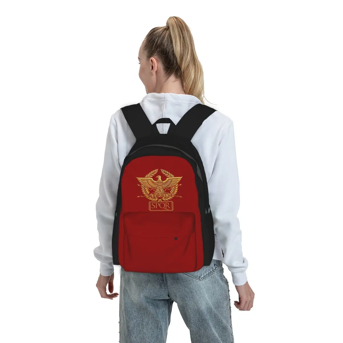 Women Bags Rome - Rome SPQR Römischer Rucksack, Studenten-Büchertasche, Kinder-Schultasche,