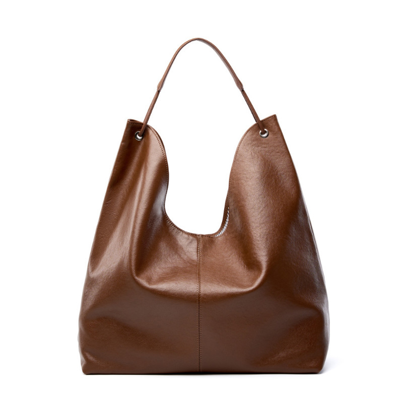 Hobo Bag Slouchy - Luxuriöse Echtleder-Handtaschen, große, lässige Hobo-Schultertaschen für