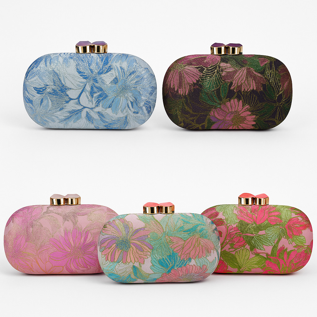 Women Bags Green - Retro Chinesischen Stil Druck Kleine Kupplung