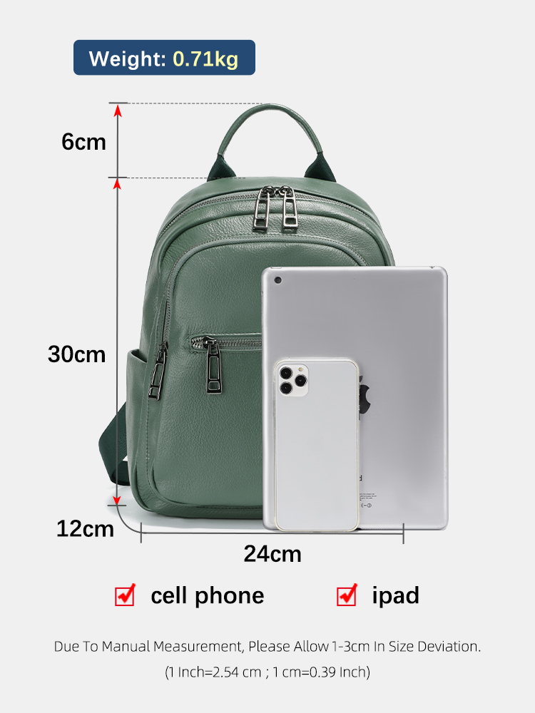 Zency Grüner Rucksack aus echt – Women Bags Green Bewertung und Preis