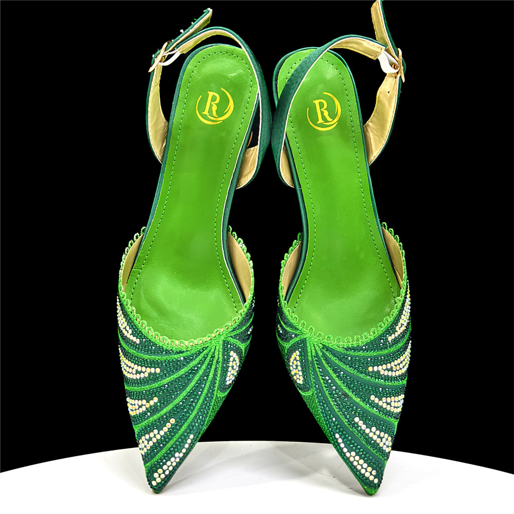 Funkelnde grüne Strass-Pumps m – Women Bags Green Bewertung und Preis