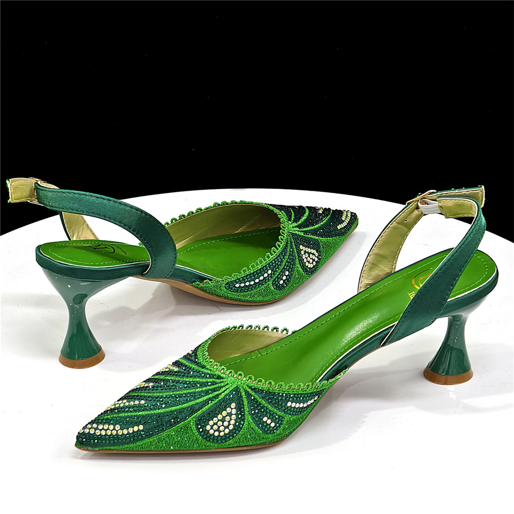 Funkelnde grüne Strass-Pumps m – Women Bags Green Bewertung und Preis
