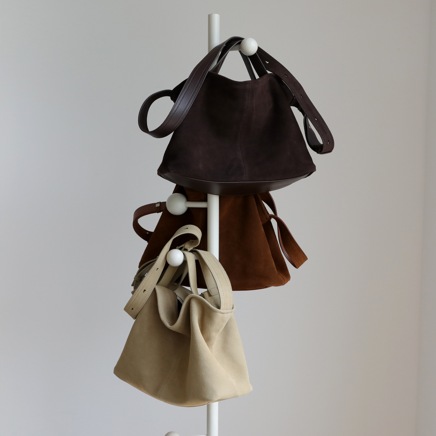 Echtleder-Wildleder-Tragetasch – Hobo Bag Slouchy Bewertung und Preis