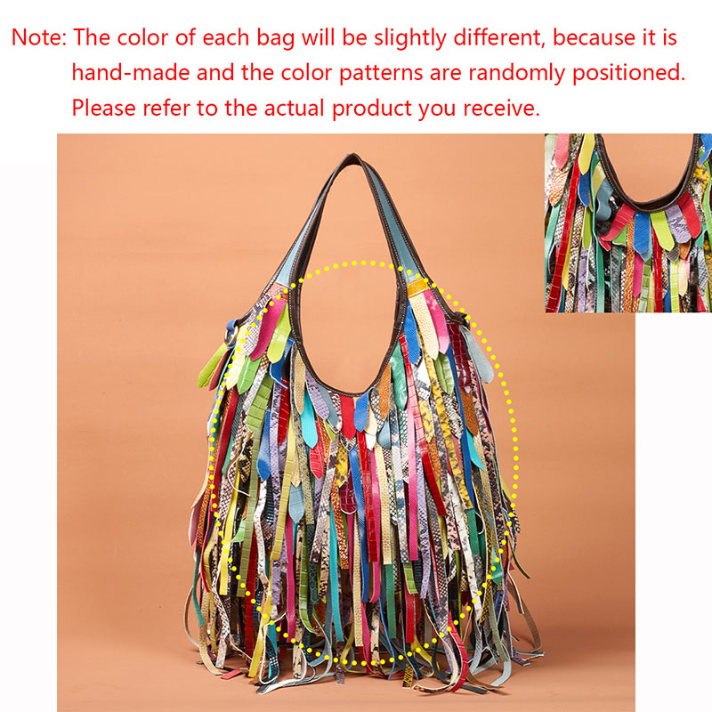 Bunte echte Schaffell Umhänget – Hobo Bag Slouchy Bewertung und Preis