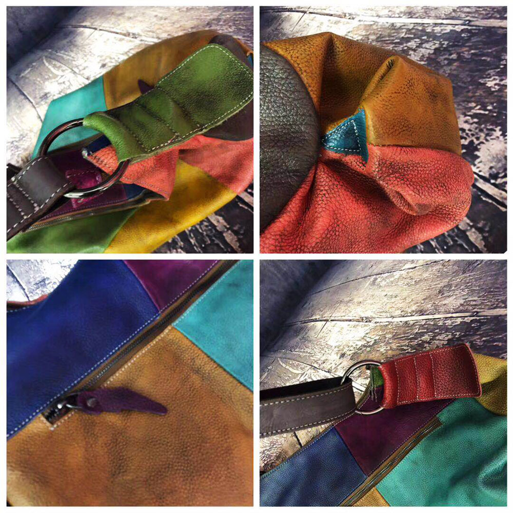 Patchwork Rindsleder Hobo Tasc – Hobo Bag Slouchy Bewertung und Preis